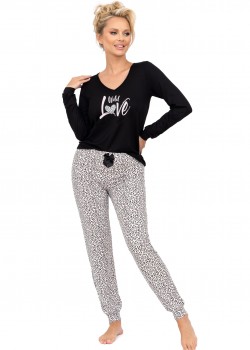 Дамска пижама Piama-Pantera-Long-Black-Black