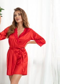 Секси халат Szlafrok-Colette-Red-Czerwony