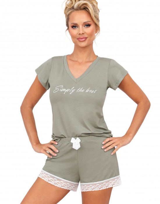Дамска пижама Piama-Simply-12-Olive-Olive