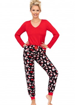 Дамска пижама Piama-Santi-Long-Red-Red