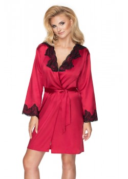 Луксозен секси халат Szlafrok-Juniper-Burgundowy-Burgundowy