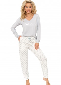 Дамска пижама Piama-Maya-Long-Ecru-Ecru
