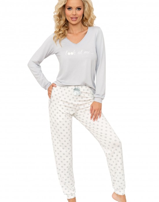 Дамска пижама Piama-Maya-Long-Ecru-Ecru