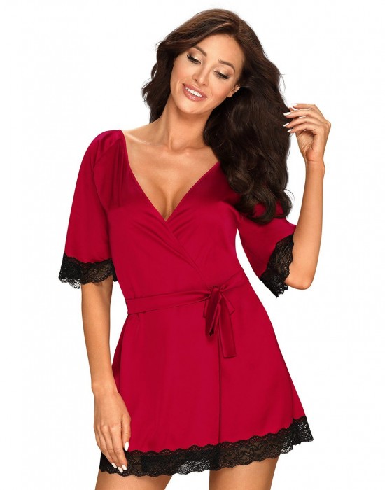 Секси халат Szlafrok-Sensuelia-Czerwony-Czerwony