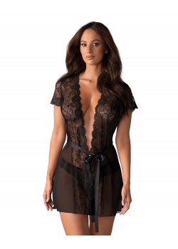 Халат Peniuar-Alluria-stringi-GRATIS-Czarny