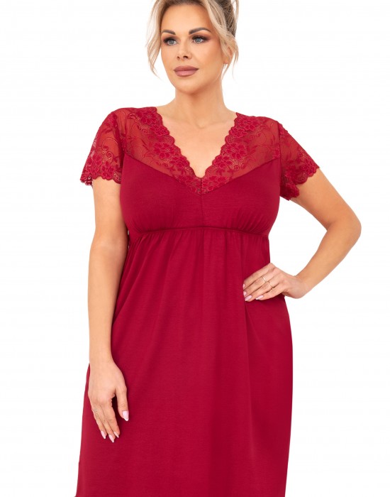 Нощница Koszula-nocna-Livia-Plus-Burgundowa-Bordowy