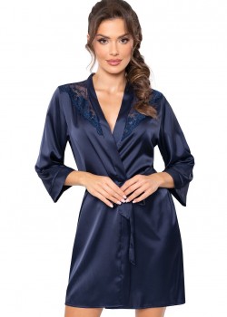 Секси халат Szlafrok-Mari-Granatowy-Granatowy