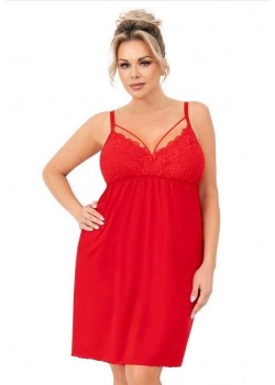 Нощница Koszula-nocna-Sylvia-Plus-Czerwona-Czerwony