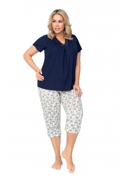 Дамска пижама Piama-Aria-Plus-Dark-Blue-Granatowy