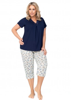 Дамска пижама Piama-Aria-Plus-Dark-Blue-Granatowy