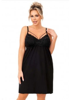 Нощница Koszula-nocna-Sylvia-Plus-Czarna-Czarny