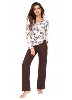 Дамска пижама Piama-Naomi-Long-Brown-Brown