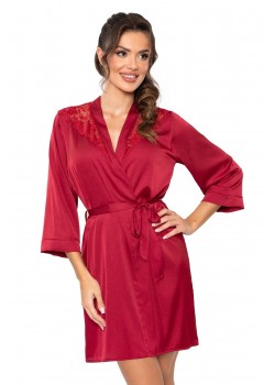 Секси халат Szlafrok-Mari-Bordowy-Bordowy