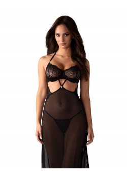 Нощница Koszula-nocna-Iliosa-chemise-stringi-GRATIS-Czarny