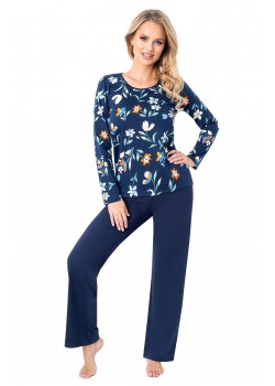 Дамска пижама Piama-Caroline-Long-Granatowy