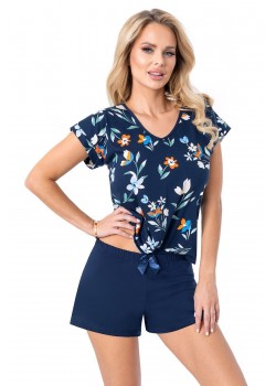 Дамска пижама Piama-Caroline-Short-Granatowy