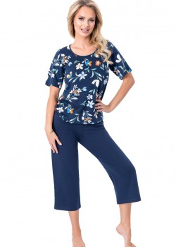 Дамска пижама Piama-Caroline-34-Granatowy
