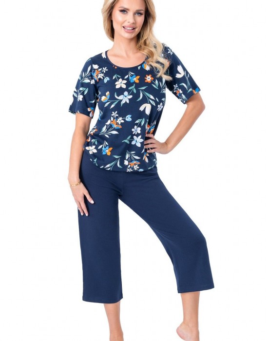 Дамска пижама Piama-Caroline-34-Granatowy