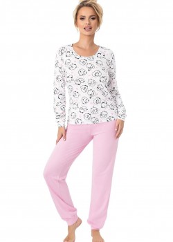 Дамска пижама Piama-Sheep-Long-Rowa-Rowy
