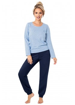 Дамска пижама Piama-Star-Long-Granatowa-Granatowy