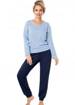 Дамска пижама Piama-Star-Long-Granatowa-Granatowy