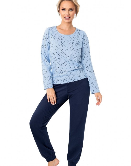 Дамска пижама Piama-Star-Long-Granatowa-Granatowy