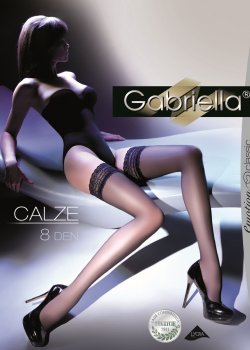 Фини чорапи със силиконова лента в бежов цвят 8 DEN